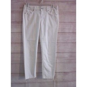 Aeropostale Lola Cropped Jegging Size 3/4 White Pants Jeans Cotton/Spandex